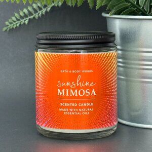BBW Sunshine Mimosa Bath & Body Works Mason Jar Single Wick Candle